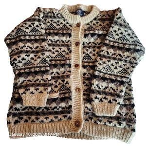 Pole to Pole Imports 100% Wool New Zealand Sweater Women's No Size Tag See Photo